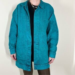 Vintage Sundance Denim Acid Wash Oversized Jacket USA Made